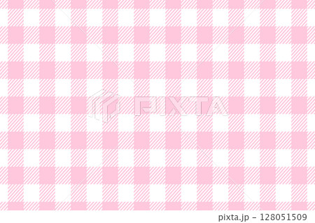 plaid gingham background check fabric texture vector pink and white colors tartan seamless pattern illustration textile 128051509