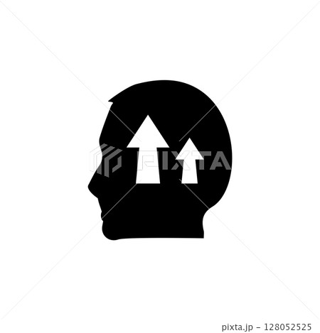 Growth Mindset, Potential Development, Leadership Education Solid Flat Vector Icon Isolated on White Background 128052525