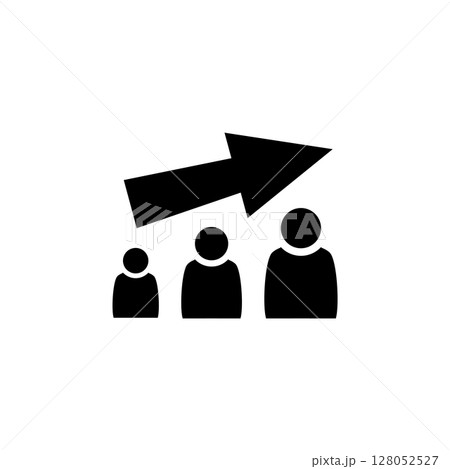 Personal Career Growth, Developer Progress Solid Flat Vector Icon Isolated on White Background 128052527