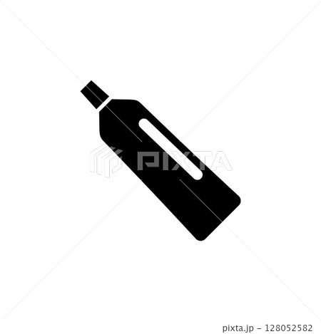 Toothpaste Tube, Tooth Cream Container Solid Flat Vector Icon Isolated on White Background 128052582