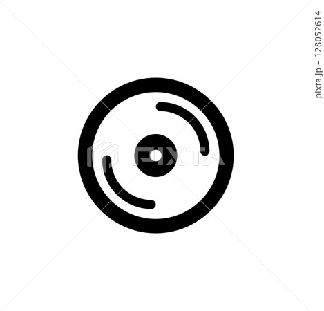 Compact Disk, Blu-ray, CD or DVD Solid Flat Vector Icon Isolated on White Background 128052614