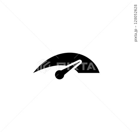 Speedometer, Speed Test Measurement Solid Flat Vector Icon Isolated on White Background 128052628