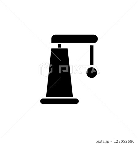 Toy for Cat, Ball on a Rope for Kitty Solid Flat Vector Icon Isolated on White Background Toy for Cat, Ball on a Rope for Kitty Solid Flat Vector Icon Isolated on White Background 128052680