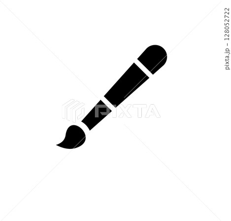 Art Paint Brush, Artist Paintbrush Solid Flat Vector Icon Isolated on White Background Art Paint Brush, Artist Paintbrush Solid Flat Vector Icon Isolated on White Background 128052722