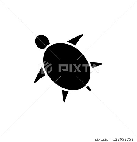 Sea Turtle, Tortoise, Amphibian Reptile Solid Flat Vector Icon Isolated on White Background Sea Turtle, Tortoise, Amphibian Reptile Solid Flat Vector Icon Isolated on White Background 128052752