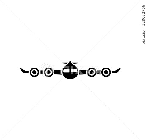 Fly Airplane, Flying Aircraft, Aviation Solid Flat Vector Icon Isolated on White Background Fly Airplane, Flying Aircraft, Aviation Solid Flat Vector Icon Isolated on White Background 128052756