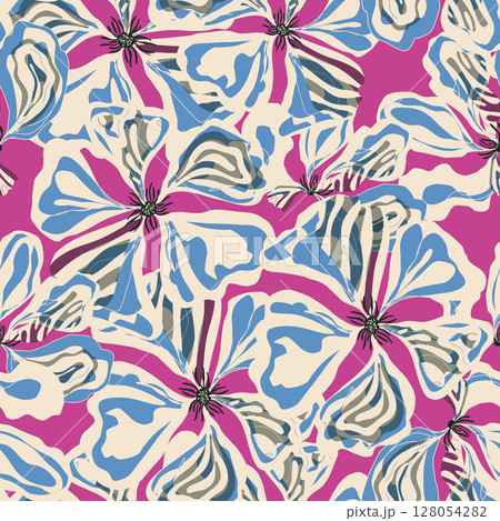 seamless pattern with colorful flowers seamless pattern with colorful flowers 128054282