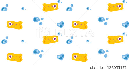 Seamless Cartoon Fish Pattern Seamless Cartoon Fish Pattern 128055171