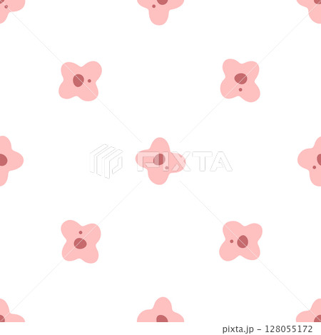 Seamless Pink Flower Pattern Seamless Pink Flower Pattern 128055172