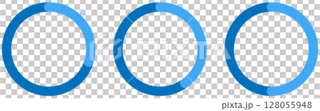 3種藍色漸層環 128055948