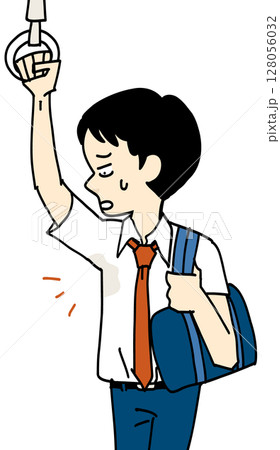 腕を上げた時に気づいた脇汗が気になる 128056032