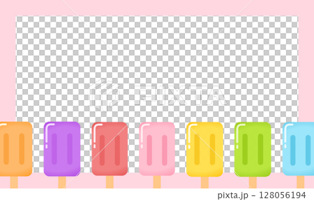 Colorful popsicle summer wallpaper, pop and cute background material Colorful popsicle summer wallpaper, pop and cute background material 128056194