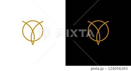Modern and luxurious Y letter initial logo design 128056263