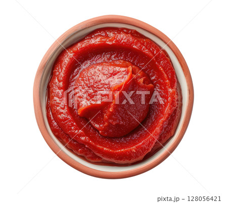 Bowl with Tomato Paste 128056421