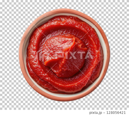 Bowl with Tomato Paste 128056421