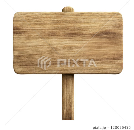 Wooden Sign Board 128056456