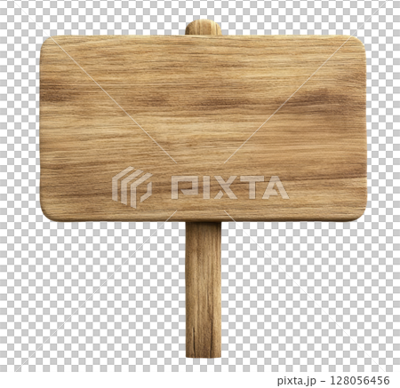Wooden Sign Board 128056456