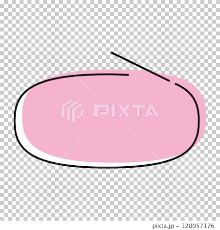 Simple speech bubble illustration, horizontal, oval Simple speech bubble illustration, horizontal, oval 128057176