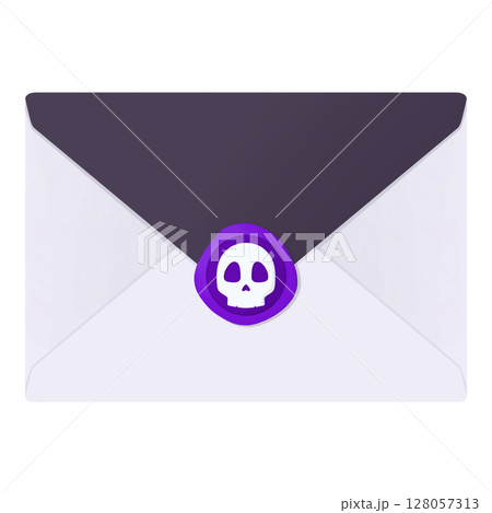 Halloween envelope skull seal Halloween envelope skull seal 128057313