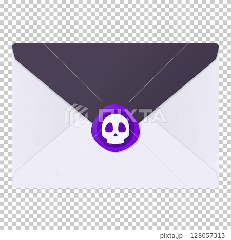 Halloween envelope skull seal Halloween envelope skull seal 128057313
