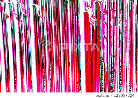 Portable sectional fence close-up. Mobile metal fences made of stainless steel.  128057324
