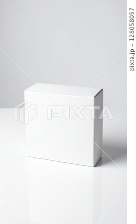 White Cardboard Box on White Surface 128058057