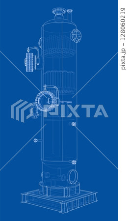 Industrial tank. Vector rendering of 3d 128060219