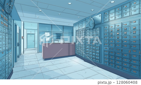 Modern Mailroom Interior Modern Mailroom Interior 128060408