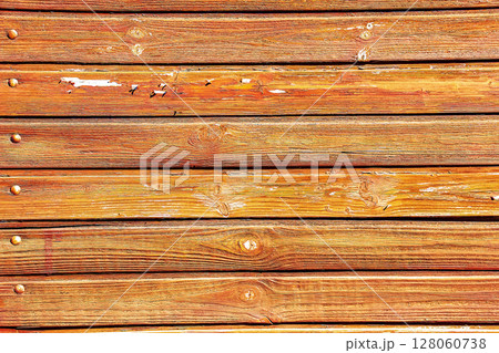 Wooden panels. Wooden fence. Interior design pattern. Decorative fence. Material board. Background. 128060738