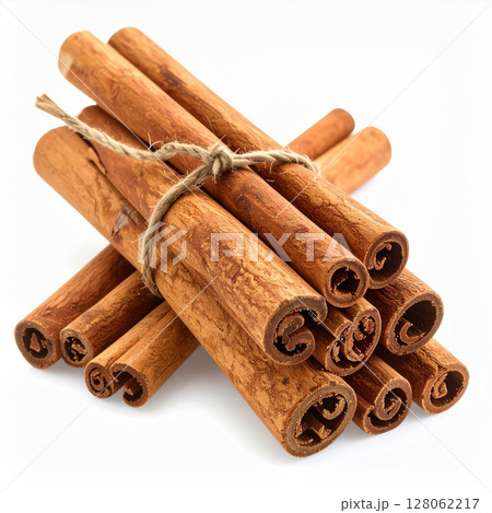 Brown Cinnamon Sticks Bundle Tied with Twine 128062217