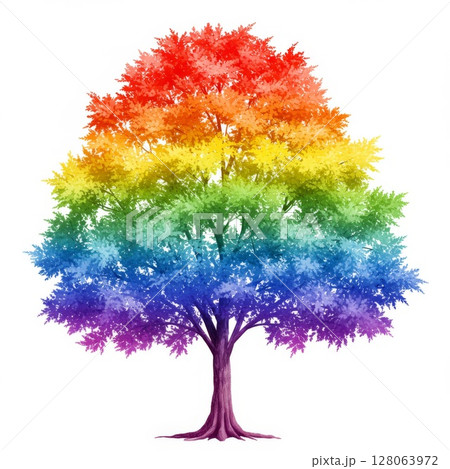Rainbow Tree Illustration Digital Art 128063972