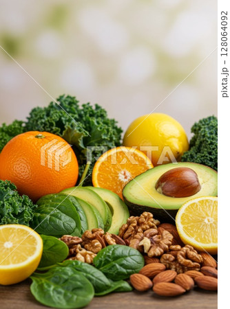 Vibrant Assortment of Healthy Foods Vibrant Assortment of Healthy Foods 128064092