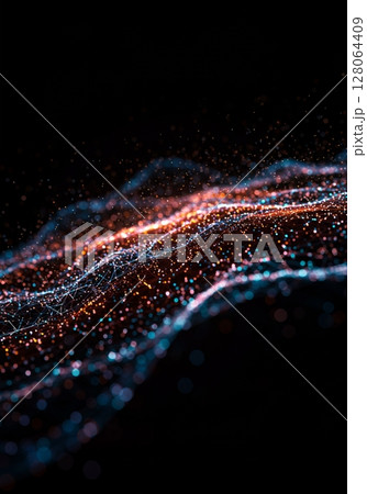 Abstract Glowing Particle Wave Background 128064409