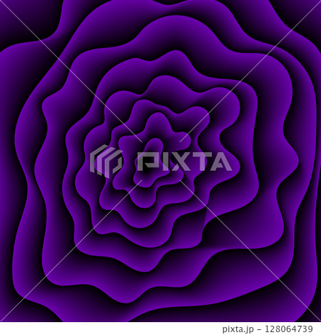 Abstract background of three-dimensional gradient purple lines. Blue wave background template for creative design 128064739