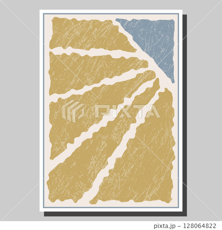 Abstract painting in retro style. Illustration for prints, interiors, posters, posters and creative design 128064822