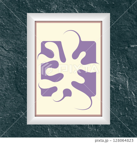 Layout of an abstract painting. Template for print, banner, poster and creative design. Fashionable art of painting for interior design and creative ideas 128064823