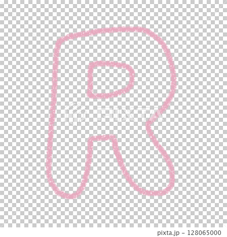 字母 R 手寫字母 可愛 材質 粉紅色 插圖 材質 圖示 蠟筆風格 128065000