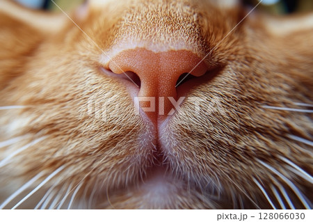 Macro photo of cat nose Macro photo of cat nose 128066030