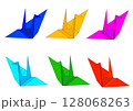 折り鶴のベクターイラスト 128068263