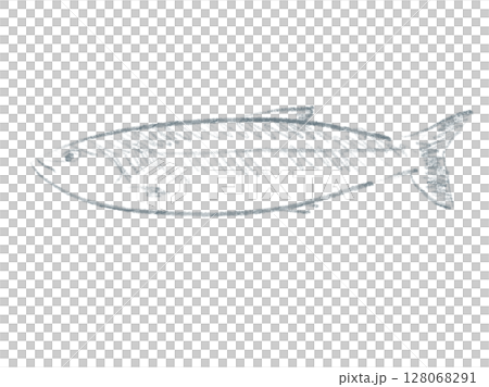 筆でシンプルにかいたような魚の和風の手書きイラスト 筆でシンプルにかいたような魚の和風の手書きイラスト 128068291