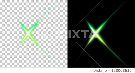 緑の発光Xライト 透明と黒背景のデザイン 緑の発光Xライト 透明と黒背景のデザイン 128068636
