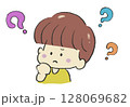 疑問を持っている子供のイラスト 128069682