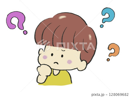 疑問を持っている子供のイラスト 128069682