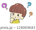 疑問を持っている子供のイラスト 128069683