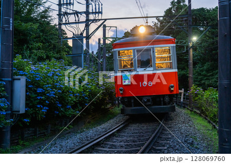 《神奈川県》あじさい電車・箱根登山鉄道 《神奈川県》あじさい電車・箱根登山鉄道 128069760