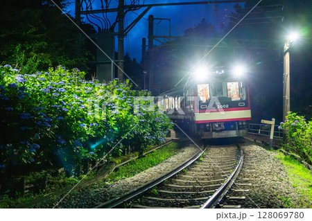《神奈川県》あじさい電車・箱根登山鉄道 《神奈川県》あじさい電車・箱根登山鉄道 128069780