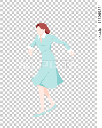 One piece woman dancing 128069884