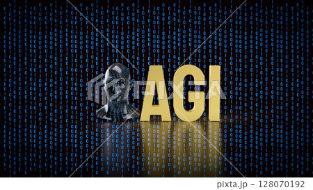 The Human Bust Ana AGI for Technology concept 3d rendering. 128070192