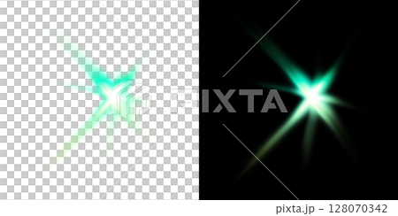 Green luminous starlight transparent and black background design 128070342