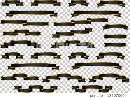 リボン、19黒、縁2 リボン、19黒、縁2 128070604